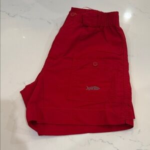 Red Cargo Shorts